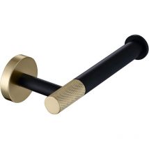 ZVD - Stainless Steel Toilet Paper Holder Wall Mounted Paper Holder Brushed Gold and Matte Black Toilet Roll Holder
