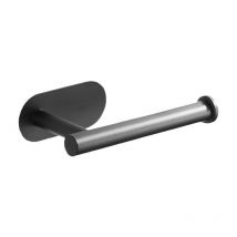 Tonchean - Stainless Steel Wall Mounted Toilet Paper Holder, Toilet Paper Holder for Bathroom and Kitchen, Matte Black Paper Holder
