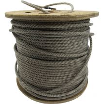 Stainless Steel Wire Rope Cable 5MM 7x19 (100M Reel 7 x 19 Rigging Marine)