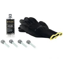 Vasalat - Staloc Konstruktionsklebstoff XP60 - 2K Kleber schnellhärtend und geruchsneutral - 1x Klebstoff extra stark + 4x Statikmischer