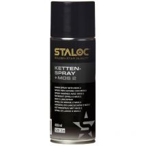 Kettenspray + MoS2 Langzeit-Schmierstoff für Mottorradketten, Scharniere, Kupplungen uvm. 400 ml - Staloc