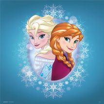 Stampa 30x30 cm disney frozen anna e elsa