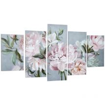 Stampa su tela con fiori. in legno di pino per casa e ufficio. 200X100 cm. multicolore