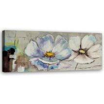 Quadro su Tela "Due Fiori" 150x50 cm – Stampa UVgel – Resistente all'abrasione e ai graffi – Ideale per ogni ambiente