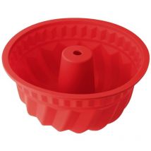 Dr Oetker Stampo Budino Ciambella diametro Ø22x10cm, in Silicone Platinico Lavabile in lavastoviglieColore Rosso Temperatura Max Consigliata 230°C,