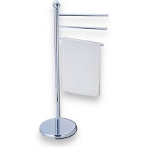 Stand porta asciugamani moderno h90 cm da bagno in acciaio inox