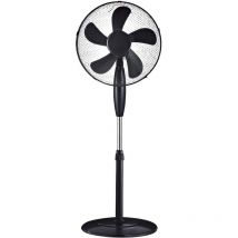 V-tac - Standventilator Kühler Lüfter Wohnzimmer Höhnverstellbar 3-Stufen, oszillierend, Metall, 3-Geschwindigkeitsstufen, h 125 cm