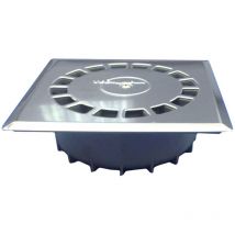 Standard senkrechter Siphon aus PVC, Edelstahl t-88 i 20 x 20 cm / 216 x 216 x 70 mm / ø110 - 90 mm