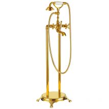 Wannenarmatur Bernstein 1414 Standarmatur freistehend rund Gold