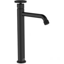 Laveo - Retro Industrial Tall Bathroom Sink Tap Black Round Handle