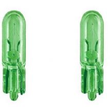 T5 W1.2W Halogenlampen 12V 1,2W – 2 Stück – Warmes Licht – Grün – MAXTECH