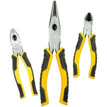 STHT0-75094 Juego Alicates Control Grip. Universal + corte diagonal + boca larga - Stanley