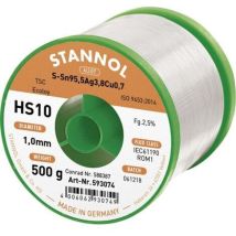 Stannol - Hs10 2510 Lötzinn, Bleifrei Spule Sn95,5ag3,8cu0,7 Rom1 500 G 1 Mm