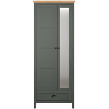 Trendteam - calicosy - Armoire d'entrée 2 portes dont 1 avec miroir et 1 tiroir L77 cm - stanton