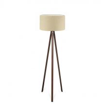 Wellhome - Stapel -Bildschirm -Stehleuchte, beige Mond mit 100% Holz, Tanganica -Sammlung, 21x38x140 cm E27 max 60 w cap