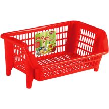 Weißer stapelbarer Korb 54x38x24