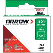 Arrow 276 Staples 3/8' - 10MM - (Box of 1000)