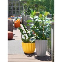 Star Grigio elefante - ø 43 h 59 cm Vaso decorativo in polietilene originale Slide colorato giardino di design esterno interno bar ristorante hotel