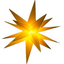 Led Leuchtstern Kunststoff gelb, ø 35 cm 1 led warmweiß, Timer 6/18 Stunden, IP44