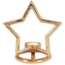 NORTHIX – Sternförmiger Teelichthalter aus Aluminium – Gold – 8832