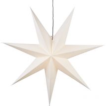 Weihnachtsstern Frozen von 3D Papierstern Weihnachten in Weiß, Dekostern zum Aufhängen mit Kabel, E14 Fassung, ø: 100 cm - Star Trading