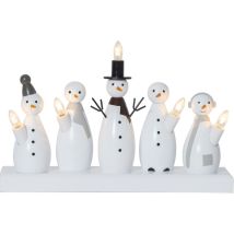 Dekoleuchte 'Snowman', Holz, weiß - Star Trading