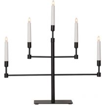 Fensterleuchter ,Vide', 5-armig, matt schwarz - Star Trading