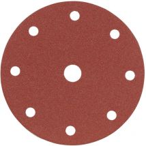 Papier-Klett-Schleifscheibe (a) Lochung 8fach + 1, 150 mm, Körnung: 180 - Starcke