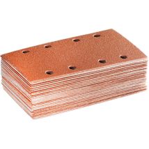 Schleifpapier-Set 50-teilig Lochung 8fach, Körnung: 180, (l x b: 185 x 93 mm) 50 Stk - Starcke