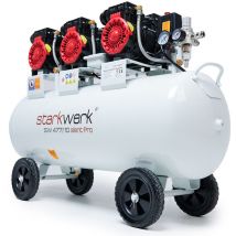 Starkwerk Flüsterkompressor Kompressor Silent Sw 477/10 Pro Ölfrei 230 Volt - 10 Bar - 100 Liter Kessel