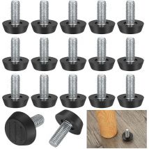 Starlight-22 Pack Adjustable Furniture Leveling Legs M6 x 21 x 25mm Screws For Chair Legs