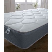 Starlight Beds - Shorty Mattress. 9 Inch Deep Sprung Shorty Memory Foam Mattress with a Cool Touch Top Panel and Grey Border (2ft6 x 5ft9)