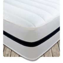 Starlight Beds - Double Mattress. Double All Foam Mattress with Reflex Foam Support Base and Memory Foam. 4ft6 x 6ft3 (starlight 08)