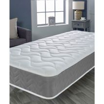 Starlight Beds - Grey Memory Foam Hybrid Sprung Mattress, Shorty 75cm by 175cm