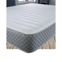Starlight Beds - Euro Double Memory Foam Mattress. Hybrid 140cm x 200cm Sprung Mattress with Cool Touch Sleep Surface and Grey Border