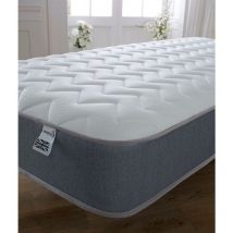 Starlight Beds - 7.25 Deep Zig-Zag Memory foam with Open coil Spring Grey Border Mattress, 4ft6 Double 135cm by 190cm