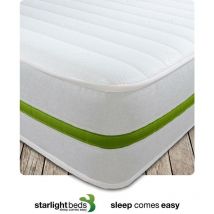 Starlight Beds - Double Mattress. Hybrid 8 inch Deep Double Eco Friendly Mattress with Memory Fibre and Springs. 4ft6 x 6ft3 (starlight 06)