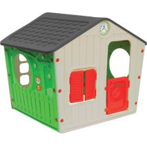 Maison en résine pour enfants cm.140X108X115 jeu de meubles de jardin
