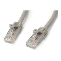 Com Câble réseau Cat6 Gigabit utp sans crochet de 5m - Cordon Ethernet RJ45 anti-accroc - m/m - Gris - 5 m - Cat6 - u/utp (utp) - RJ-45 - RJ-45