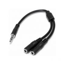 Startech.com - StarTech MUY1MFFS Stereo Headphone Splitter Cable 3.5mm Male To 2x 3.5mm Female