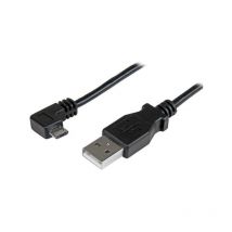 Startech - Câble de charge et synchronisation Micro usb - usb-a vers Micro-B à angle droit, 1 m, Noir (USBAUB1MRA)