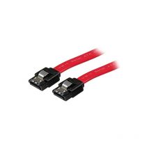 Com Câble sata avec verrouillage 45 cm - 0,457 m - sata iii - sata 7-pin - sata 7-pin - Male connector / Male connector - Rouge (LSATA18) - Startech