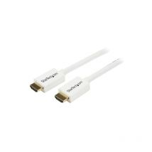 Com high speed hdmi cable 3m - male to male - cl3 certified wall mount - ultra hd 4k x 2k - white,lifetime guarantee - Startech