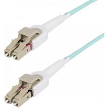 StarTech.com Câble Fibre Optique Commutable OM4 LC à LC (UPC) de 5m, Câble Fibre Multimode 50/125μm, Réseaux 100G, Faible Perte d'Insertion, LSZH,