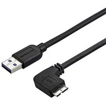 Startech - com USB3AU50CMRS - Câble usb 3.0 Type-A vers micro usb 3.0 b coudé (Mâle/Mâle - 0.5 m)
