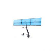 Startech - com Crossbar Triple Monitor Desk Mount for Up to Three 27in Screens, vesa 75x75/100x100, Tool-Less Arm Adjustments (3M1A3SG-MONITOR-ARM)