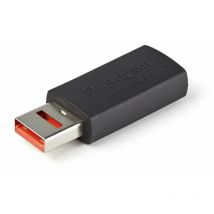 Startech - Adaptateur Chargeur usb Sécurisé - Data Blocker - Charge Only usb-a Mâle vers Femelle - Protection Chargeur No-Data pour