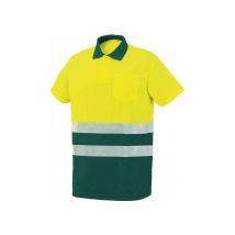 Polo Alta Visibilidad Bicolor Industrial Starter Verde - AmarilloSS Verde - Amarillo