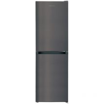 Statesman - F01754LFX Freestanding 50/50 Fridge Freezer Low Frost, 154L Fridge, 100L Freezer, 54 cm Wide, Dark Inox