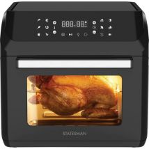 Statesman - SKAO15017BK Digital Air Fryer Oven with Rotisserie 15 Litre, 1700W, 60 Minute Timer, 360 Hot Air Circulation, 13 Cooking Programs, Basket